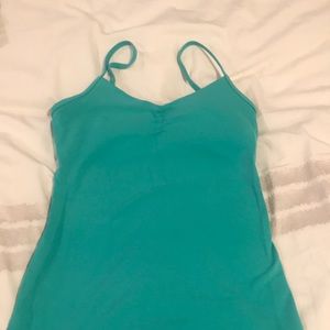 Teal green tank